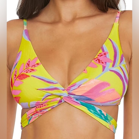 Becca Tropical Twist Front Bikini Top - Picture 1 of 5